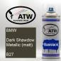 Preview: BMW, Dark Shawdow Metallic (matt), B27: 400ml Sprühdose, von ATW Autoteile West.